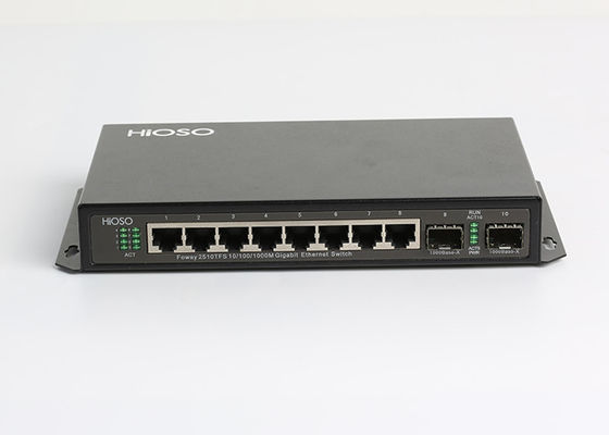 8 porti del commutatore 10 di Gigabit Ethernet dei porti di 10/100/1000M RJ45 2 1000M SFP