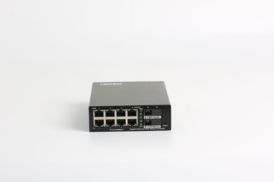 Fibra ottica di HiOSO 10/100/1000Mbps 1310nm ai porti del convertitore 8 di Ethernet