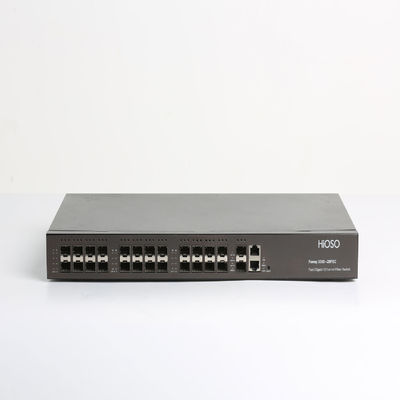 Commutatore a fibra ottica del porto dello scaffale 24 della gestione 1U di WEB di gigabit di HiOSO