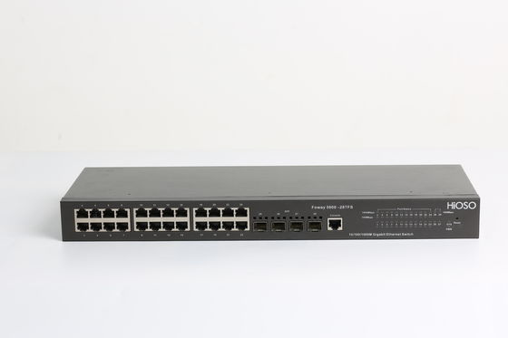Cavo 100m di AC110V Cat5 commutatore diretto 28 porti, commutatore POE di gigabit
